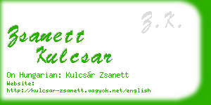 zsanett kulcsar business card